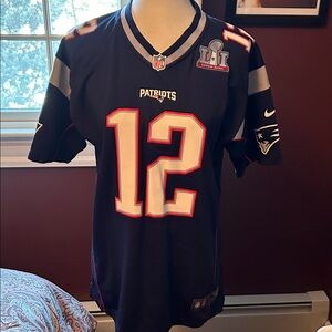 Nike Kids Brady Patriots Jersey XL(18/20)- Navy and White
